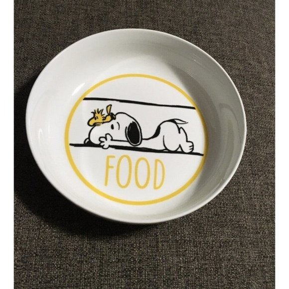 Peanuts Dog Peanuts Snoopy Woodstock Food Dinner Pet Bowl 85 New